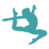 silhouette image of female gymnast on floor