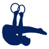 male gymnast on rings